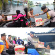 Harmoni Cooling System, Kapolres Ajak Bhayangkari Door to Door Berikan Bansos Kepada Korban Banjir