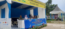 Sertu Sahidin Bersama Dengan Tim Gabungan Lakukan Pengamanan Pos Pam Angkutan Lebaran Idul Fitri di KM 11 Koto Gasib