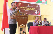 Kapolres Pelalawan Road Show  Bimtek  PPK dan PPS se Kecamatan Bandar Seikijang