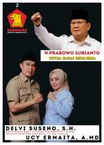 Delvi Suseno: Kami Kader Gerindra Siap Memenangkan Prabowo Subianto  Untuk Memimpin Bangsa 2024 Mendatang
