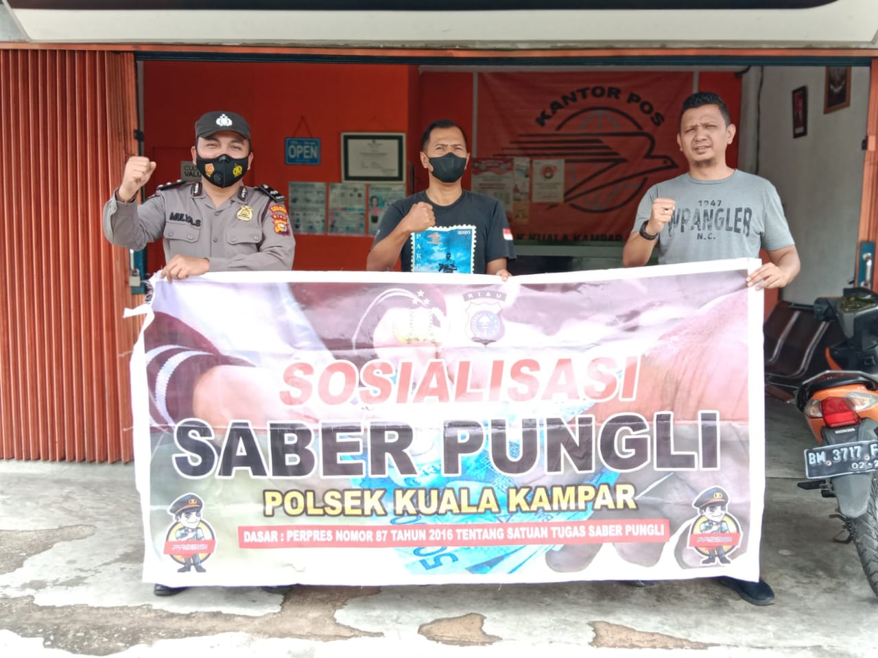 Polsek Kuala Kampar Kembali Sosialisasi  Satgas Saber Pungli Di Wilayah Kantor Pos