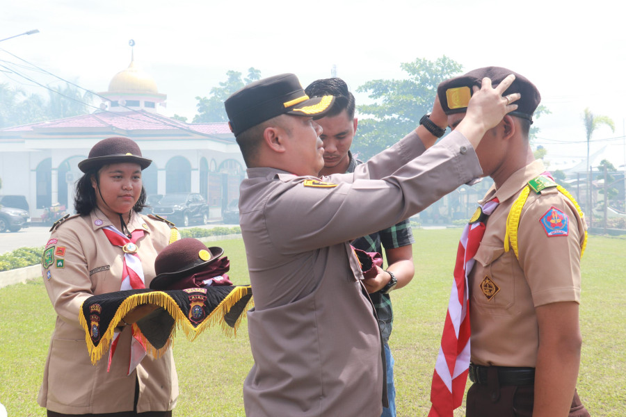 Waka Polres Pelalawan Pimpin Apel Pelepasan Jambore Karhutla 2025: Semangat Kolaborasi untuk Bumi Riau Tanpa Asap