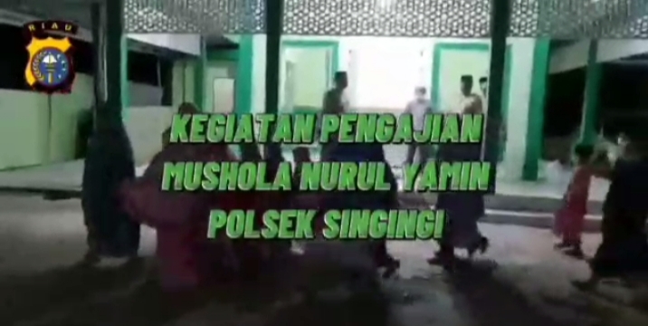 Musholla Nurul Yamin Polsek Singingi Tempat anak-anak belajar mengaji Al-Qur'an