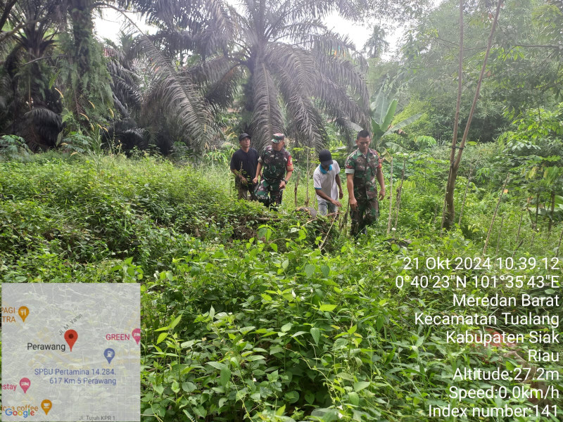 Patroli Intensif Oleh Babinsa, Karhutla di Kampung Maredan Barat Berhasil Dicegah