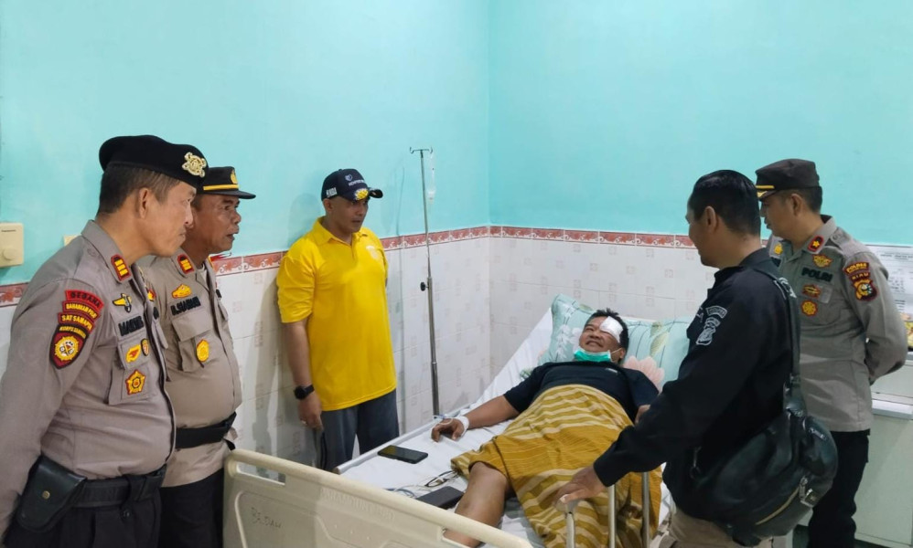 Batu Menembus Kaca dan Korban Menderita Luka 8 cm, Polisi Periksa TKP di Inhu