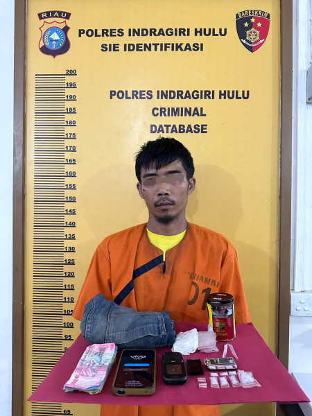 Satres Narkoba Polres Inhu Ringkus Pengedar 4,46 gram Sabu di Kecamatan Lirik