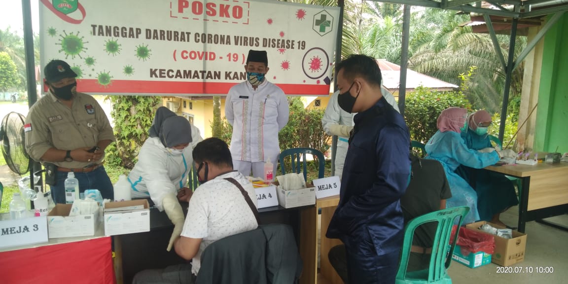145 PPDP Kecamatan Kandis Lakukan Rapid Test Sebagai Tahapan Pilkada Siak 2020