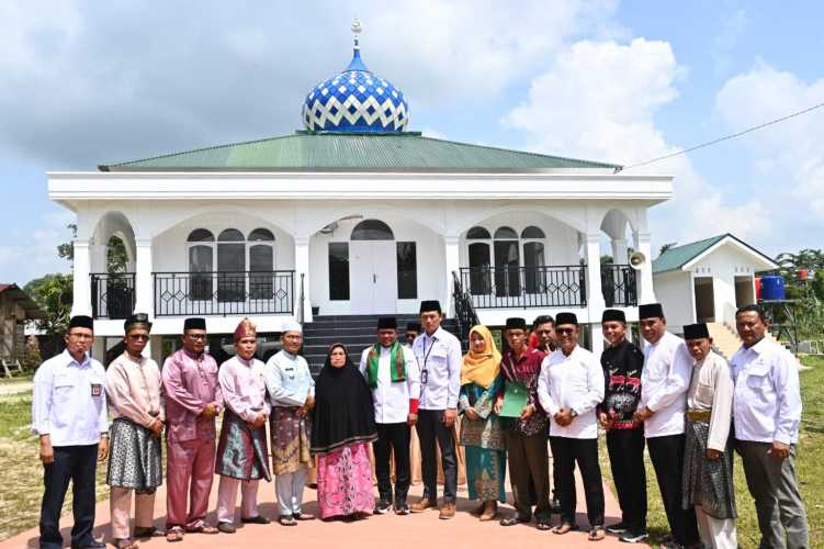 Bupati H Zukri Resmikan Masjid Nurul Iman, CSR EMP Bentu Bernilai  Rp 1,7 M, di Dusun Muara Sako