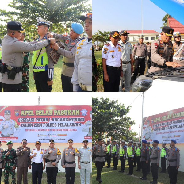 Kapolres Pelalawan Pimpin Apel Operasi Patuh Lancang Kuning 2024