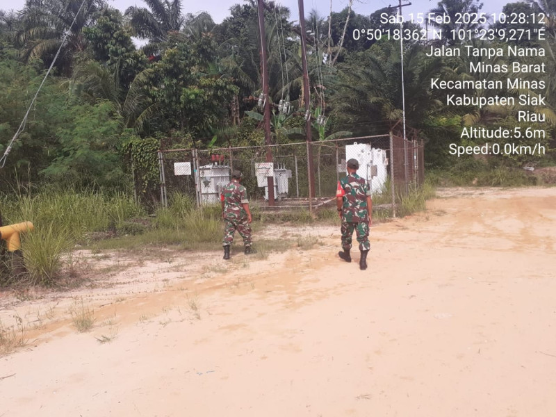 Babinsa Koramil 03/Minas Tingkatkan Patroli di Area Operasi SKK Migas PT. PHR.