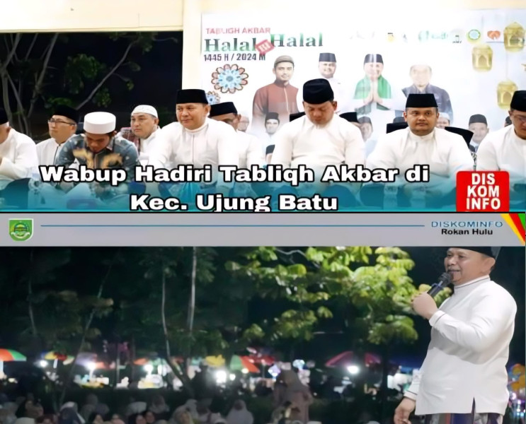 Ribuan Masyarakat Hadiri Tabligh Akbar Yang Di Gelar Oleh Wabup Rohul