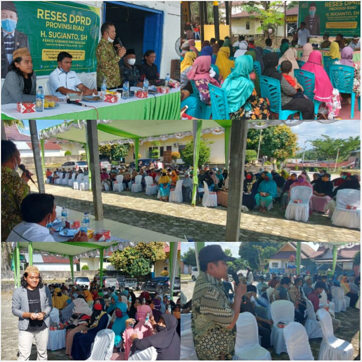 H Sugianto SH DPRD Riau Reses Di Kelurahan Pelalawan & Desa Makmur Sosialisasi PSR Dan Dialog Warga