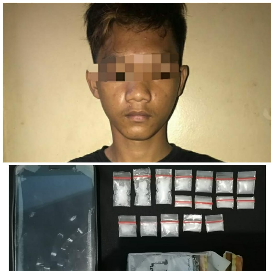 Pemuda 19 Tahun Di Duri Dicokok Satnarkoba Polres Bengkalis,16 Paket Sabu diamankan