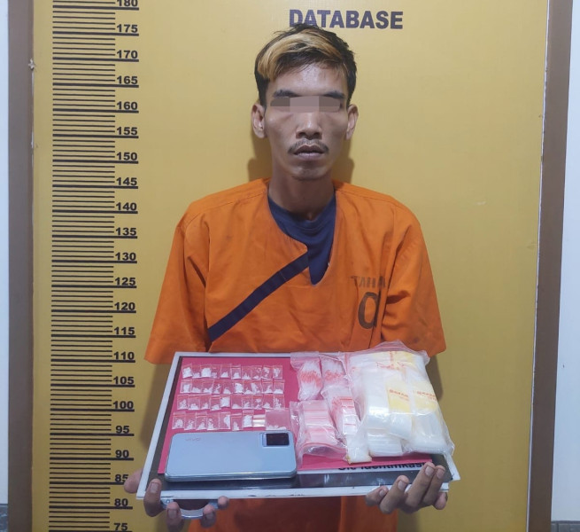 Polres Inhu Ringkus Pengedar 8,56 Gram Sabu di Kampung Tangguh Anti Narkoba
