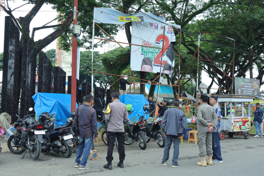 Masa Tenang, Polres Inhu Kawal Penertiban APK