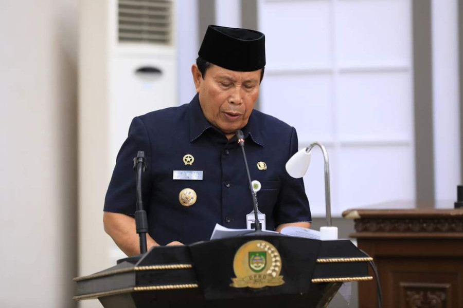 Melalui Rapat Paripurna, Bupati Rohul H. Sukiman Sampaikan LKPJ 2023