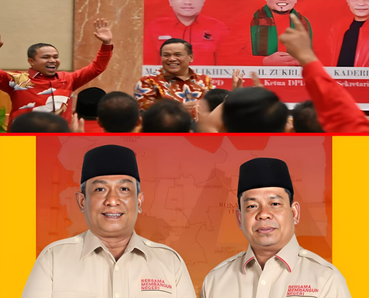 Anton & Syafaruddin Poti Masuk Hitungan Dukungan PDI Perjuangan Di Pilkada Rohul