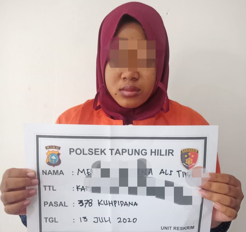 Tipu Korbannya Ratusan Juta Rupiah, Wanita ini Ditangkap Polsek Tapung Hilir