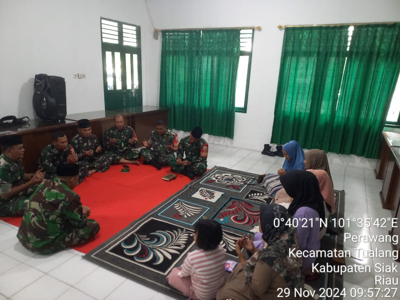 Koramil 04/Perawang Gelar Pengajian dan Doa Bersama Rutin, Begini Pesan Danramil