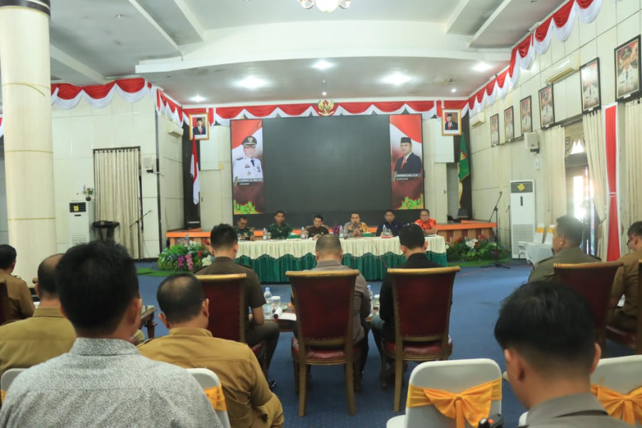 Kapolres Kampar Hadiri Pembahasan Penetapan Status Kebakaran Hutan Dan Lahan Di Wilayah Hukum Polres Kampar