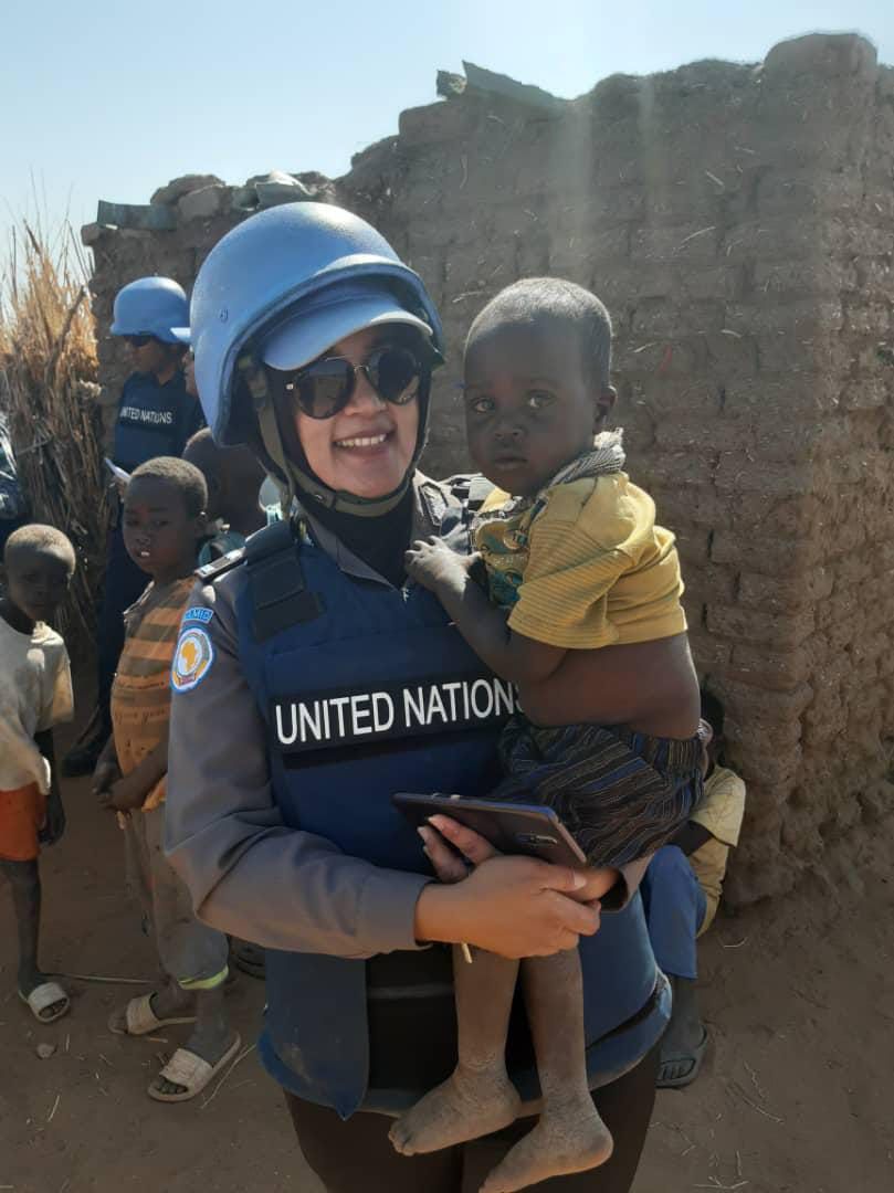 Sosok Kartini Polda Riau Aiptu Beby Famelia, Sukses Emban Misi Perdamaian PBB di Sudan Afrika