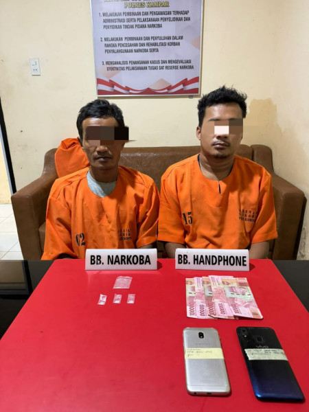 Simpan Narkoba Didalam Mulutnya, 2 Warga Desa Ganting Damai Ditangkap