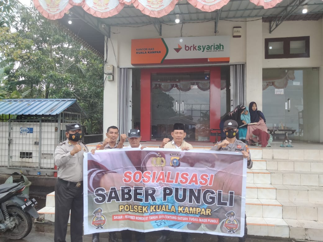 Polsek Kuala Kampar Sosialisasi  Satgas Saber Pungli 