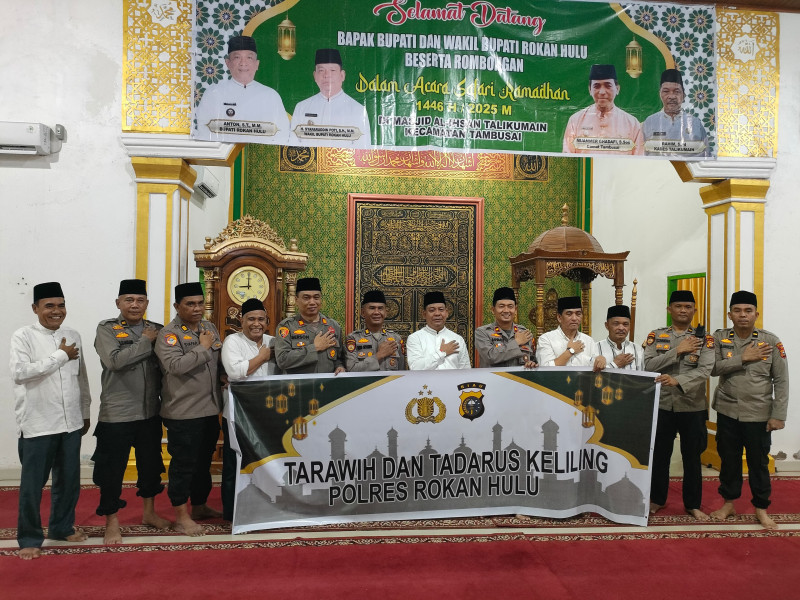 TRLK-25 - Wakapolres Rohul Bersama Forkopimda Hadiri Safari Ramadhan Talikumain, Pererat Silaturahmi Dengan Masyarakat