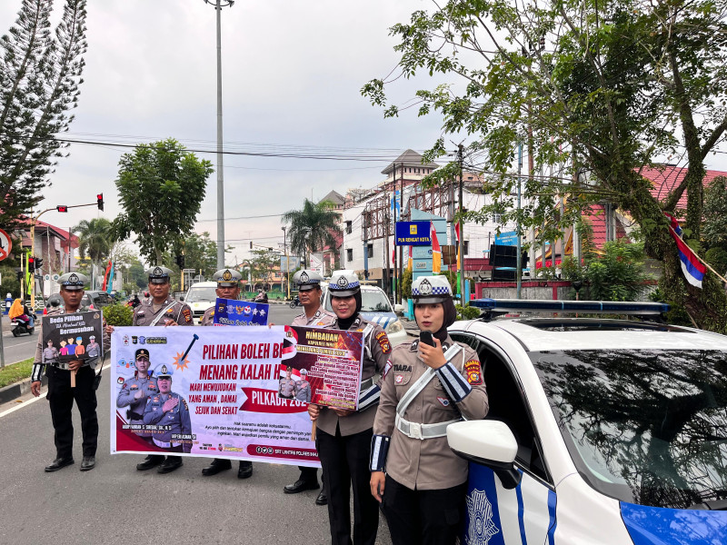 Kasat Lantas Turun Langsung Sosialisasi Pilkada Damai