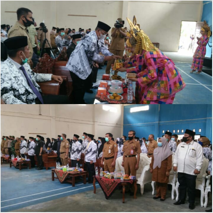 Bupati HM Harris Hadiri Pelantikan & Pengukuhan Pengurus Cabang PGRI Kecamatan Kerumutan