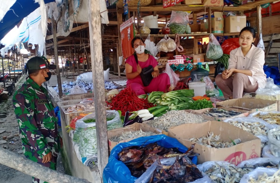 Serka Gopardin Kembali Lakukan Gakplin Antisipasi Penularan COVID-19 di Pasar Tradisional Kecamatan Minas