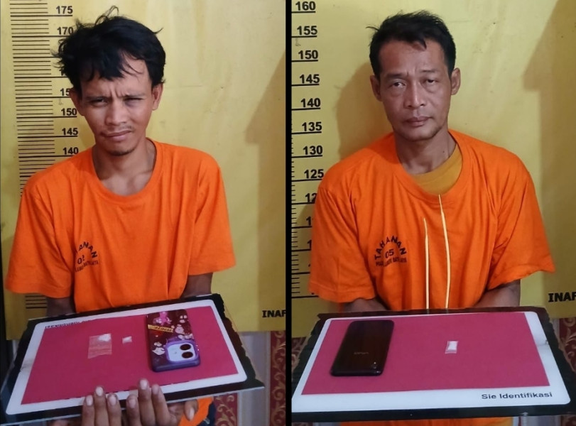Polsek Lubuk Batu Jaya Gulung Bandar Narkoba dan Pemasoknya