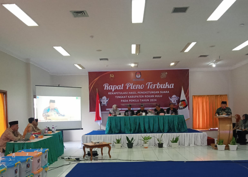 Rapat Pleno Pemilu 2024 Kabupaten Rohul, Upaya Mewujudkan Demokrasi Yang Transparan & Damai
