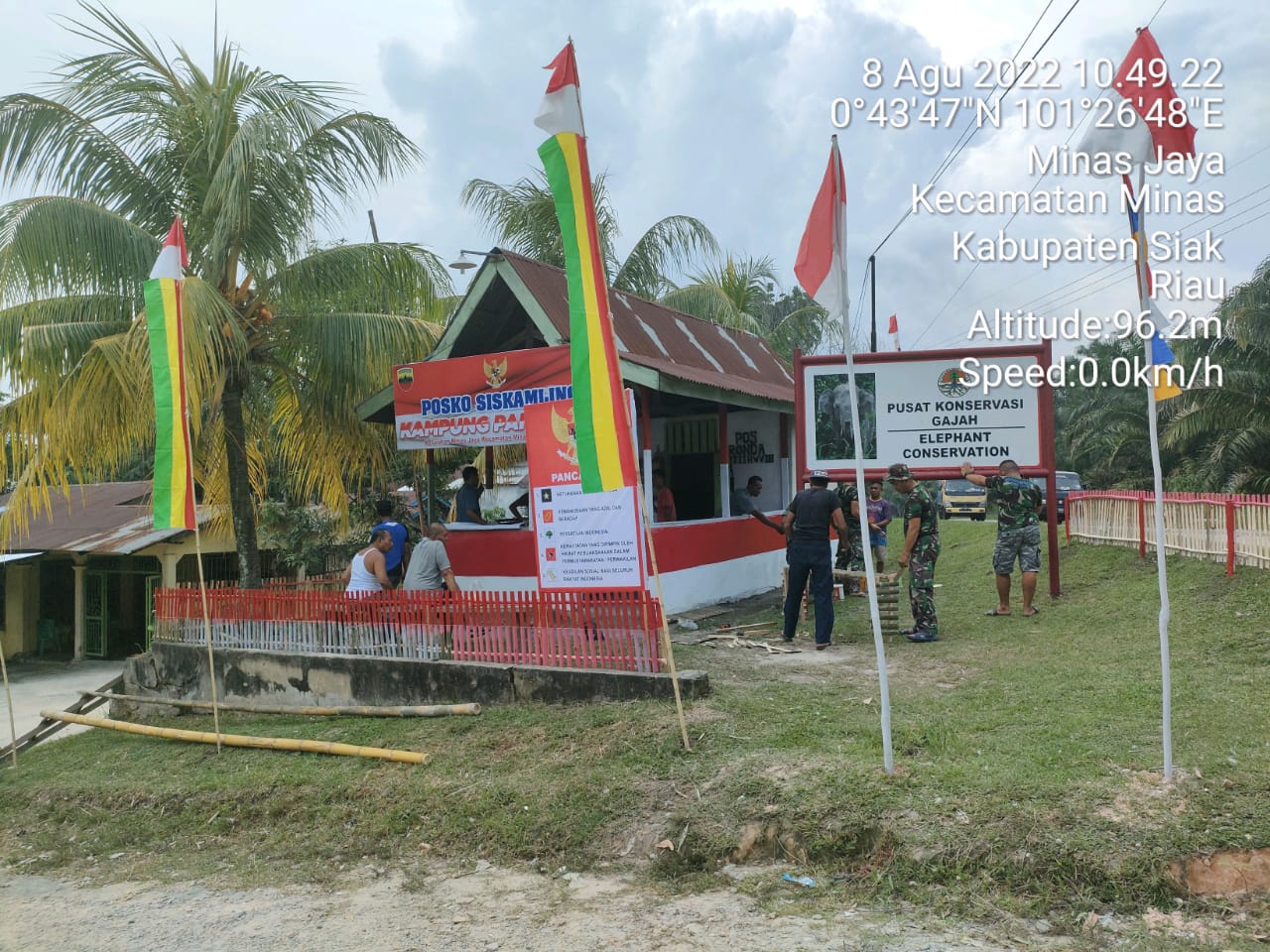 Koramil 03/Minas Lakukan Penyiapan Kampung Pancasila di Simpang Pelatihan Gajah