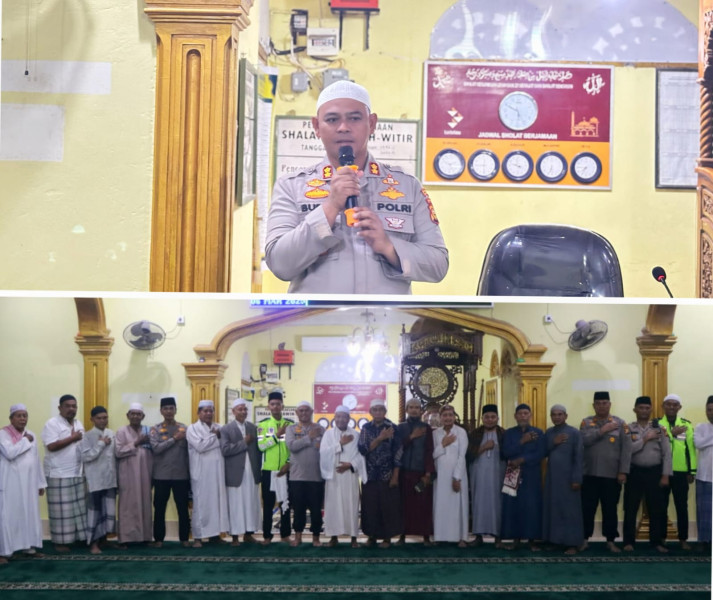 Polres Rohul Gelar Subuh Keliling Dalam Program Tertib Ramadhan Lancang Kuning 2025