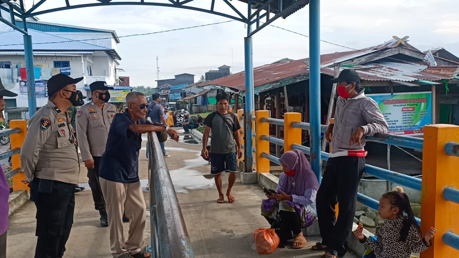 Himbau Prokes, Polsek Kuala Kampar Operasi Yustisi di Pelabuhan