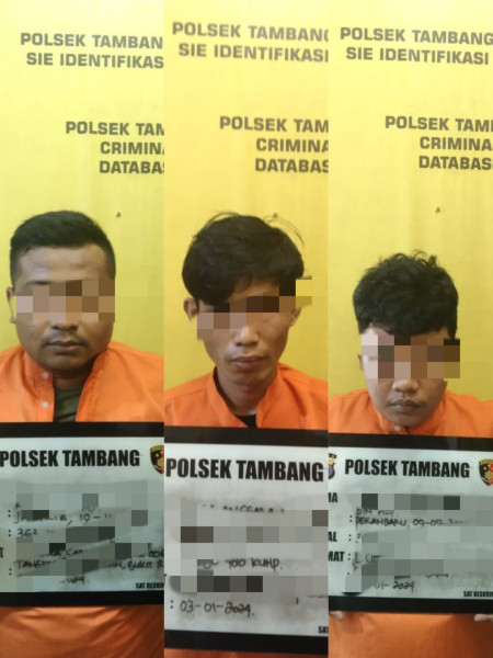 Team Sanak Rimbo Polsek Tambang Berhasil Ringkus 3 Pelaku Curanmor dan Spesialis Bongkar Rumah