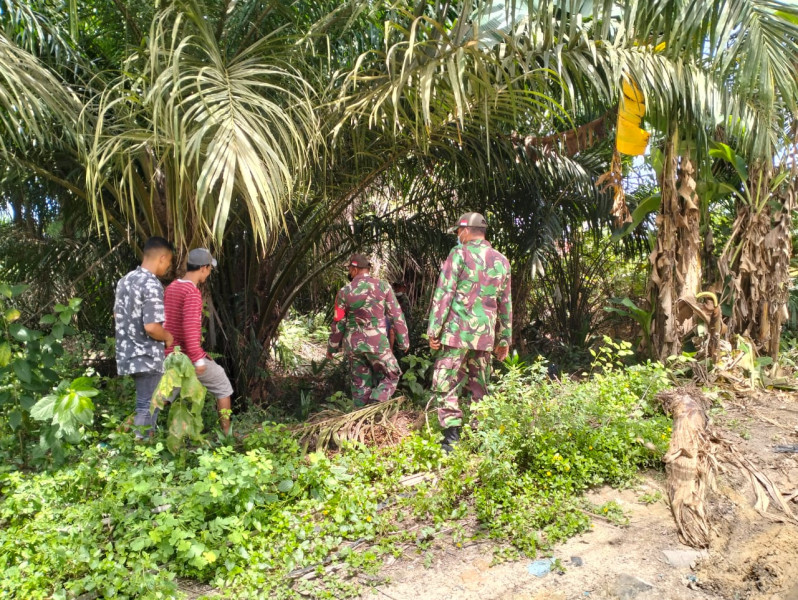 Koptu Salomo Sembiring Lakukan Patroli Dan Cek Embung Guna Antisipasi Karhutla di Wilayah Kampung Minas Timur