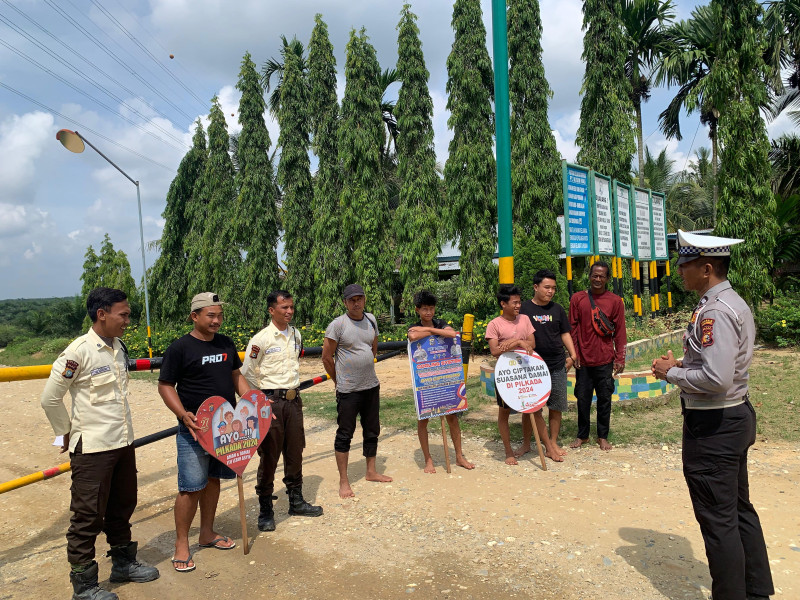 Polantas Pelalawan Ajak Masyarakat Tertib Lalu Lintas dan Dukung Pilkada Damai 2024