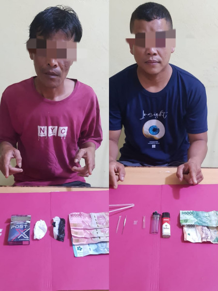 Meresahkan, Dua Pelaku Narkoba Ditangkap Polsek XIII Koto Kampar