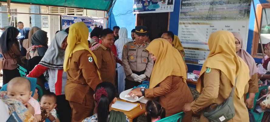 Cegah Kelumpuhan Terhadap Anak, Pemcam Batang Gansal & Dinkes Inhu Gelar Vaksin Polio di Desa Ringin 