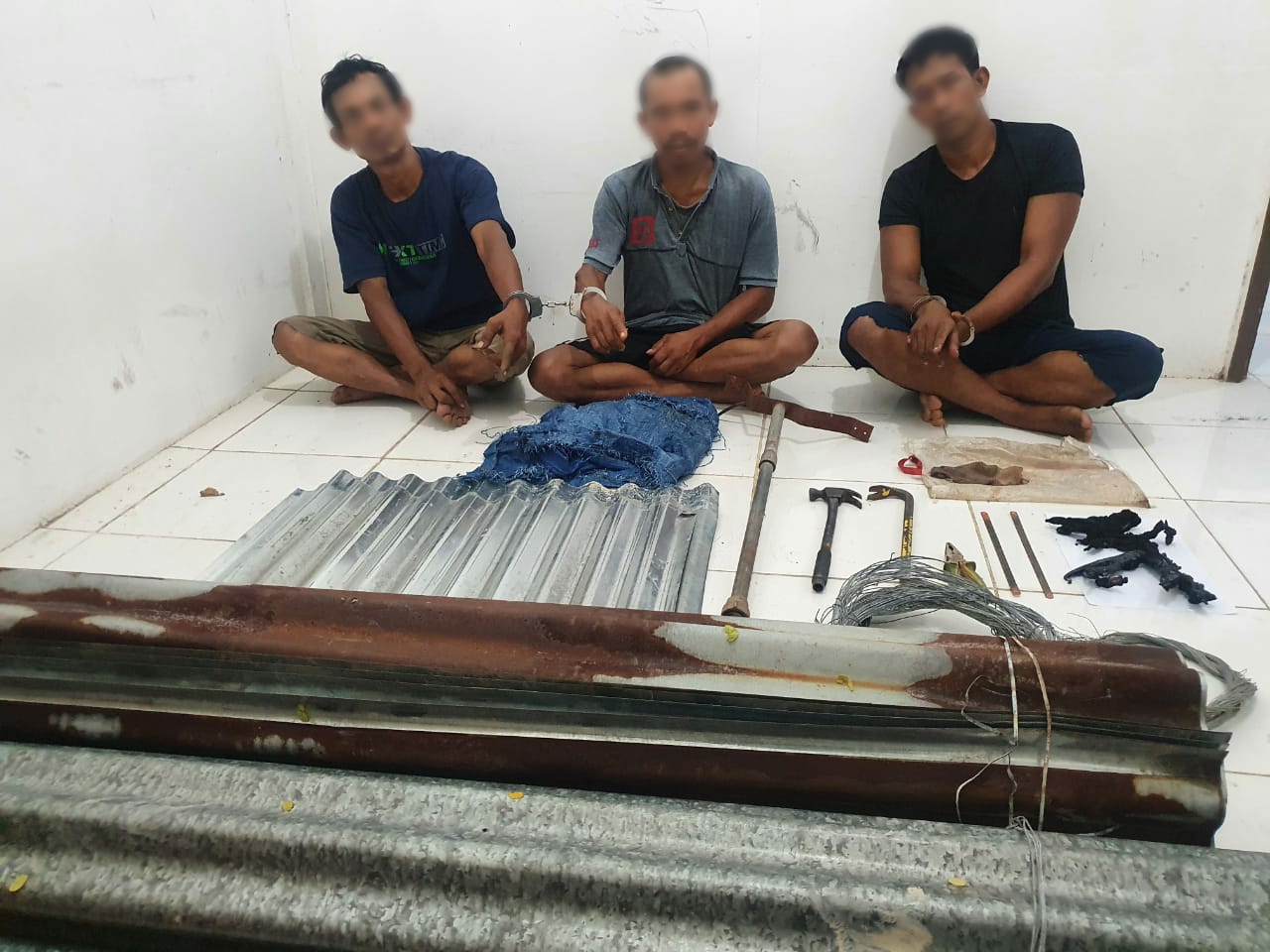 Team Opsnal BKO 125 Ringkus 3 Orang Pria Pelaku Pencurian di Area PT CPI