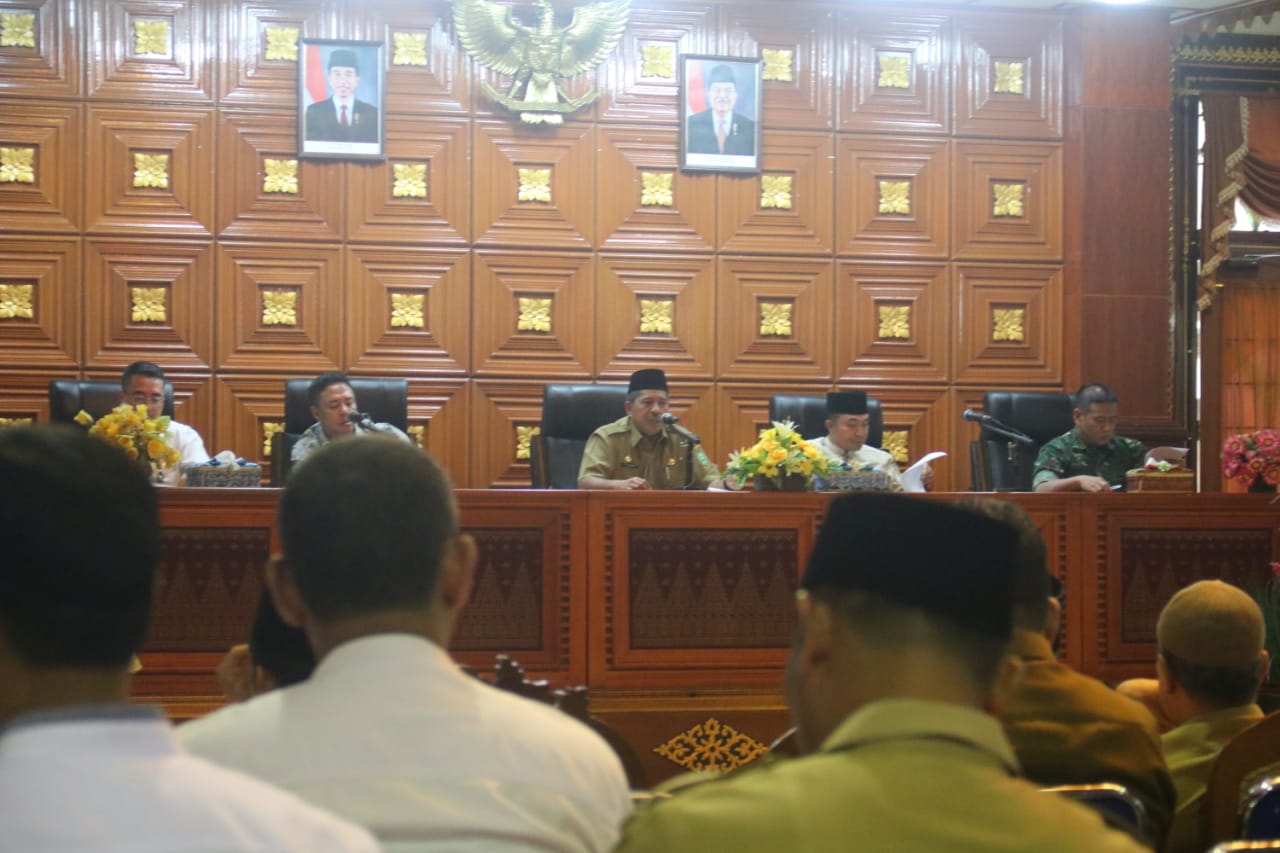 Antisipasi Kendala Kebutuhan Masyarakat Jelang Idul Fitri, Forkompinda Gelar Rapat Sinkronisasi