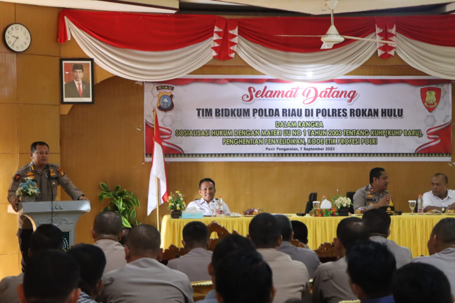 Kabidkum Polda Riau Sosialisasi UU No 1 Tahun 2023