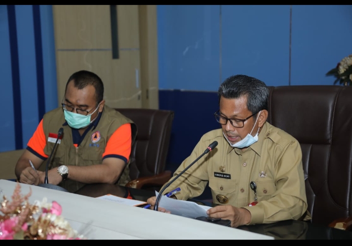 Drs.Masrul Kasmy M.Si Pimpin Rapat Koordinasi BPBD Di Wilayah Rohul