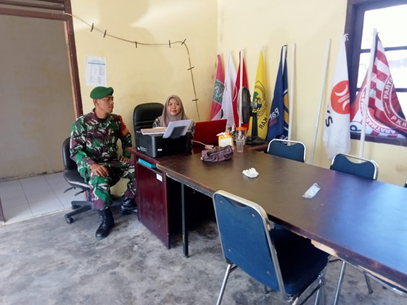 Serda Mayus M Kembali Pastikan Tahapan Pemilu Berjalan Aman Dengan Rutin Monitoring di Kantor PPK Minas