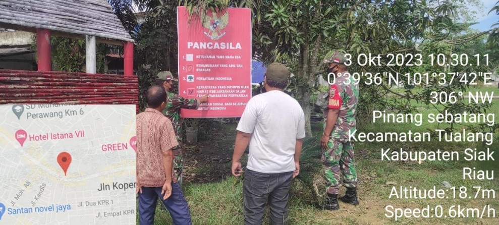 Dua Orang Babinsa Koramil 04/Perawang Ini Sosialisasikan Nilai-nilai Pancasila Bagi Warga Binaan