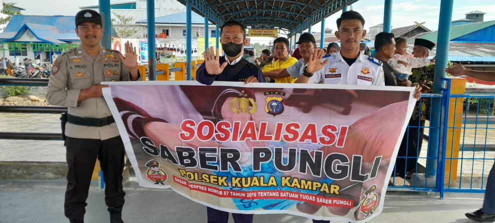 Polsek Kuala Kampar  Sosialisasi  Saber Pungli Pasca Usai Lebaran
