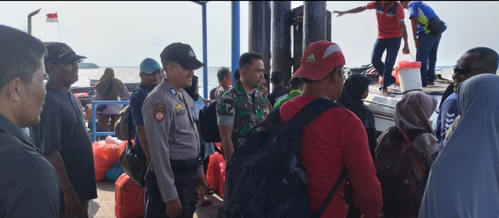 Ciptakan Rasa Aman, Polsek Kuala Kampar Pelayanan Pengamanan Di Pelabuhan