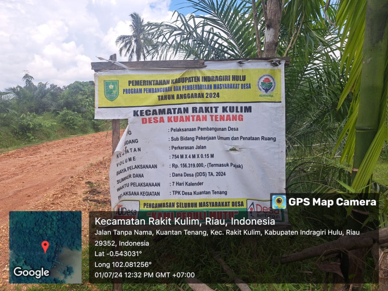 Diduga Pekerjaan Jalan Desa Kuantan Tenang Asal Jadi